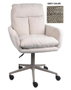DKD Home Decor Silla de Poliéster y Metal Gris con Ruedas