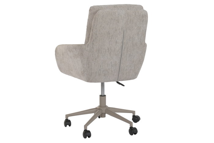DKD Home Decor Silla de Poliéster y Metal Gris con Ruedas DKD Home Decor Silla de Poliéster y Metal Gris con Ruedas