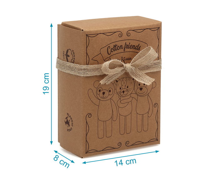 KioKids Mordedor Mono Madera y Algodón +3 meses