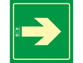 Syssa Señal de Vía de Evacuación en PVC Fotoluminiscente 210x210 mm