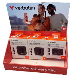 Verbatim Expositor de Cartón para Mostrador y Punto de Venta, Exhibición Eficiente de Productos