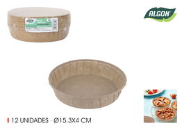 Algon Set 12 Moldes Horno Papel 15.3 x 4 cm (24 Unidades)