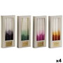 DKD Home Decor Set de 4 Velas de Cera de Parafina Bicolor