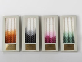 DKD Home Decor Set de 4 Velas de Cera de Parafina Bicolor