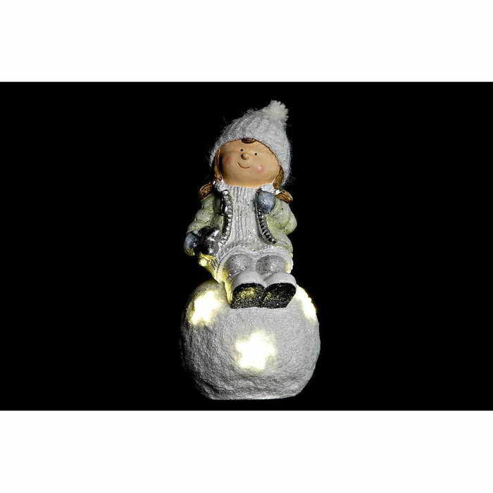 DKD Home Decor Figura Magnesia LED Niños Surtido de 2 Unidades
