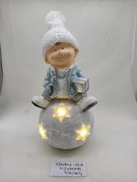DKD Home Decor Figura Magnesia LED Niños Surtido de 2 Unidades