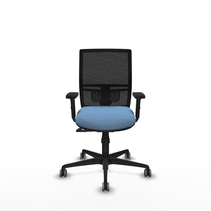 PIQUERAS Y CRESPO Silla de oficina Yunquera Azul cielo con respaldo de malla Negro PIQUERAS Y CRESPO Silla de oficina Yunquera Azul cielo con respaldo de malla Negro