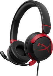 HyperX Cloud Mini Auriculares Gaming 7G8F4AA Negro/Rojo Supraaurales Cableados para Niños y Adolescentes Conexión 3.5mm