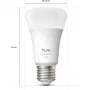 Philips Hue AABUO53059 Bombilla LED A60 Conectada Smart, Luz Blanca Cálida (1000-2000K), 8.1W, 1100 Lúmenes, Base E27 para Hogar Inteligente
