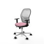 PIQUERAS Y CRESPO Silla de oficina Jorquera Rosa y Blanca