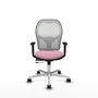 PIQUERAS Y CRESPO Silla de oficina Jorquera Rosa y Blanca