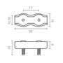 Edm Sujetacable Plano Doble sjt02 3 mm Galvanizado Blister 2 uds