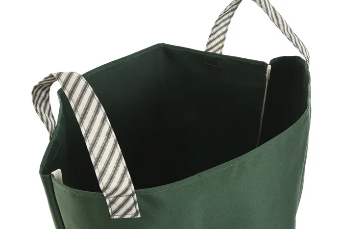 DKD Home Decor Bolsa de Algodón para Restos 40x40x60 cm Blanco y Verde