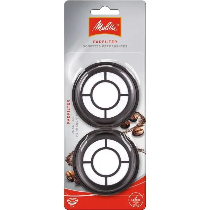 Melitta Padfilter Set de 2 Filtros Permanentes para Cafetera Senseo Recargables