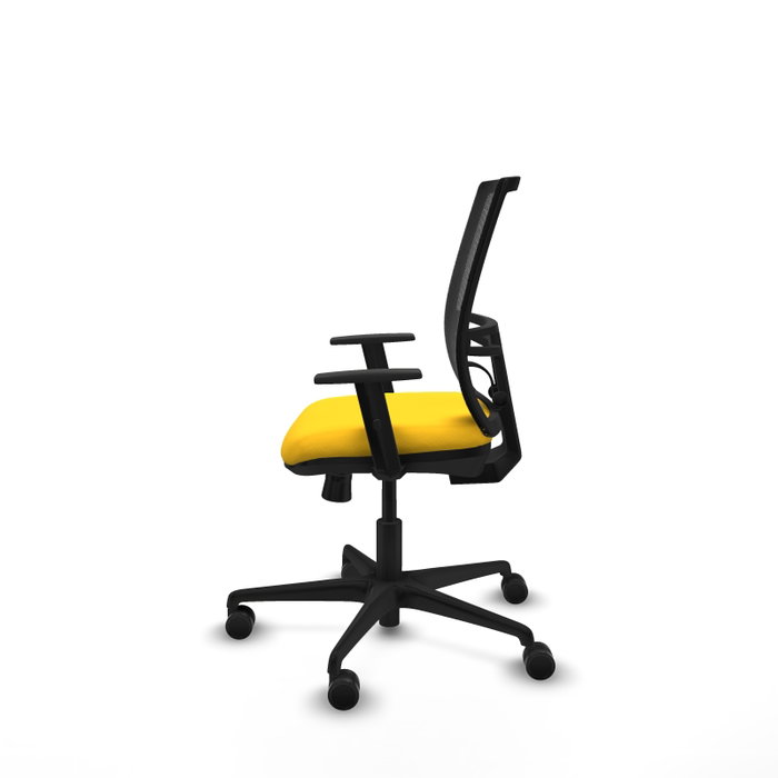 PIQUERAS Y CRESPO Silla de oficina Yunquera con mecanismo Sincro/Traslack, Amarillo y Negro PIQUERAS Y CRESPO Silla de oficina Yunquera con mecanismo Sincro/Traslack, Amarillo y Negro