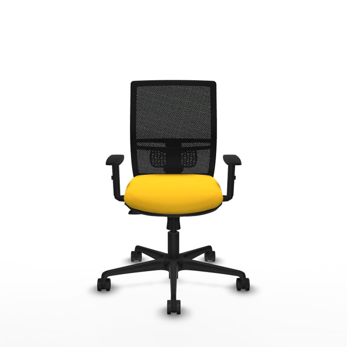 PIQUERAS Y CRESPO Silla de oficina Yunquera con mecanismo Sincro/Traslack, Amarillo y Negro PIQUERAS Y CRESPO Silla de oficina Yunquera con mecanismo Sincro/Traslack, Amarillo y Negro