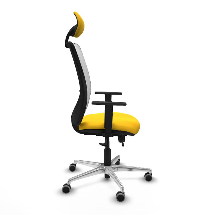 PIQUERAS Y CRESPO Silla de oficina Zulema con mecanismo Sincro/Traslack, Amarillo y Blanco PIQUERAS Y CRESPO Silla de oficina Zulema con mecanismo Sincro/Traslack, Amarillo y Blanco