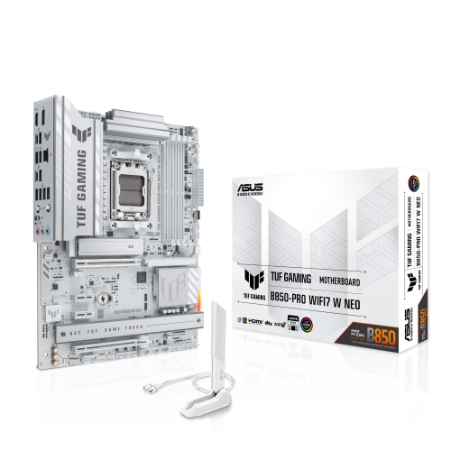 ASUS TUF GAMING B850-PRO WIFI7 W NEO Blanco, AM5, DDR5, ATX ASUS TUF GAMING B850-PRO WIFI7 W NEO Blanco, AM5, DDR5, ATX