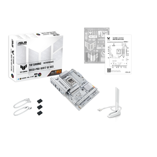 ASUS TUF GAMING B850-PRO WIFI7 W NEO Blanco, AM5, DDR5, ATX ASUS TUF GAMING B850-PRO WIFI7 W NEO Blanco, AM5, DDR5, ATX