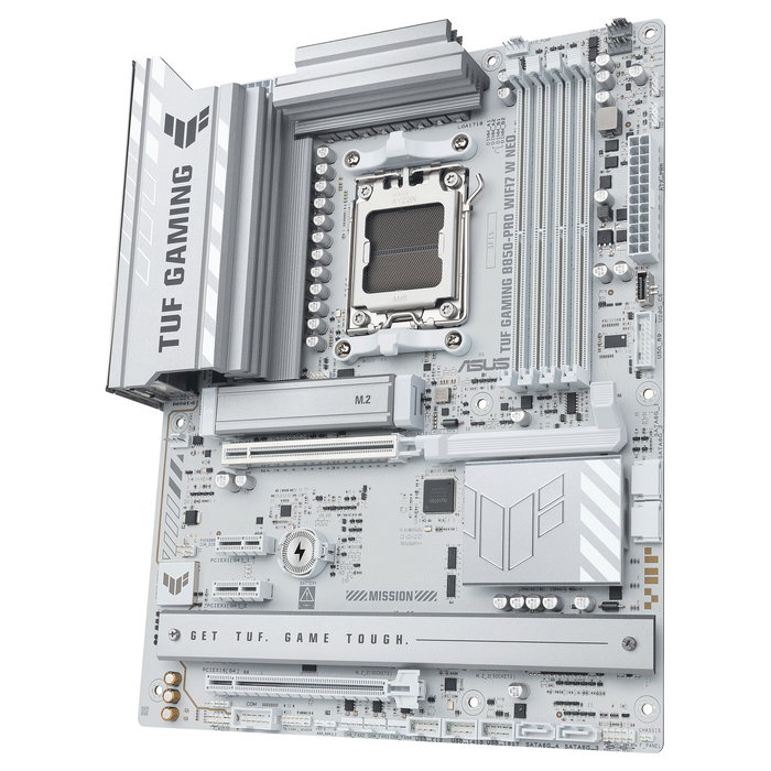 ASUS TUF GAMING B850-PRO WIFI7 W NEO Placa Base ATX, AMD AM5, DDR5, Wi-Fi 7, Bluetooth 5.4, 2.5 GbE, SATA III, M.2, 4 Ranuras RAM