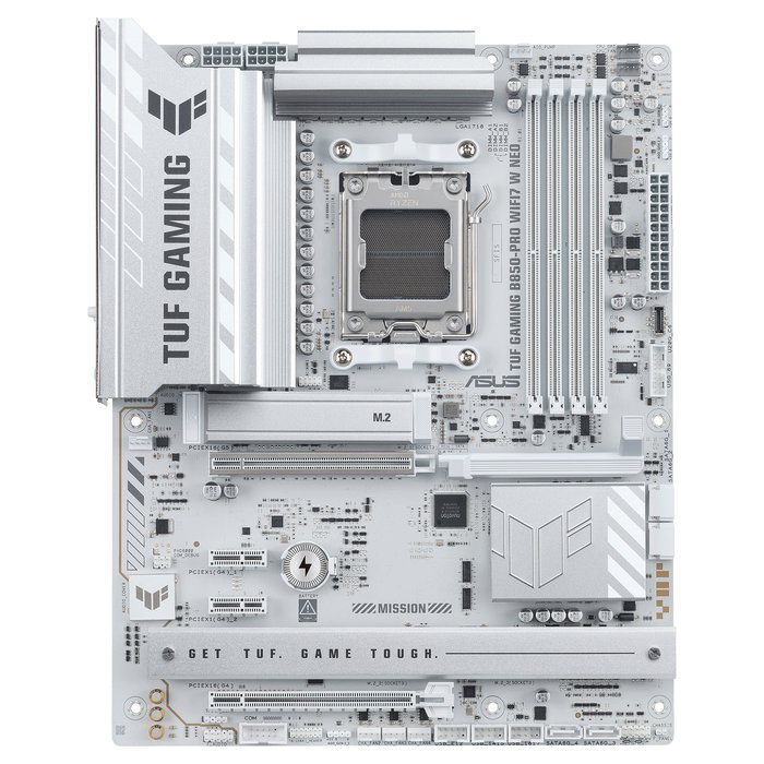ASUS TUF GAMING B850-PRO WIFI7 W NEO Placa Base ATX, AMD AM5, DDR5, Wi-Fi 7, Bluetooth 5.4, 2.5 GbE, SATA III, M.2, 4 Ranuras RAM
