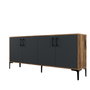 Hanah Home Kiev Consola Industrial Nogal, Antracita 180x78x35cm