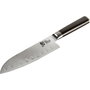 Kai Shun Classic DM-0718 Cuchillo Santoku con Borde Hueco de 18 cm de largo, Plata/Negro