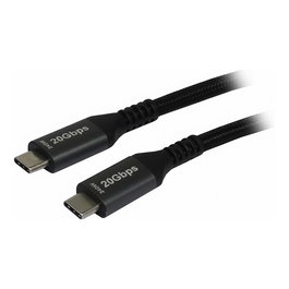 Synergy21 Cable USB Tipo C a Tipo C 3m USB 3.2 Gen 2x2 240W Negro Textil E-Marker 20Gbps 5A