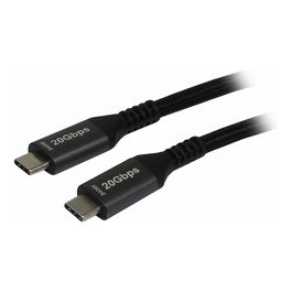 Synergy21 Cable USB-C a USB-C de 3,0m, USB 3.2 Gen 2x2, 240W, Negro Textil
