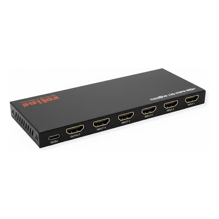 ROLINE Conmutador HDMI 4K de 5 vías con mando a distancia ROLINE Conmutador HDMI 4K de 5 vías con mando a distancia