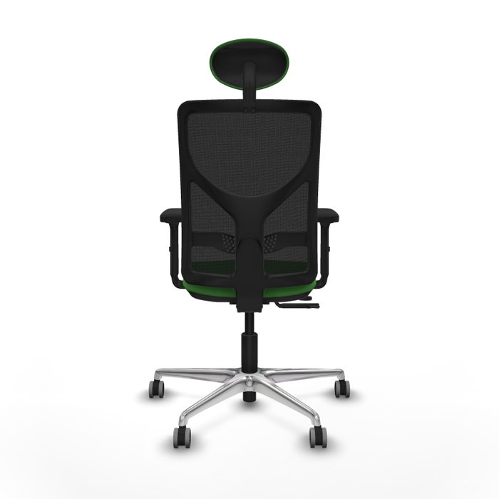 PIQUERAS Y CRESPO Silla de oficina Motilla con mecanismo Sincro/Traslack Verde y Negro