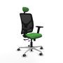 PIQUERAS Y CRESPO Silla de oficina Motilla con mecanismo Sincro/Traslack Verde y Negro