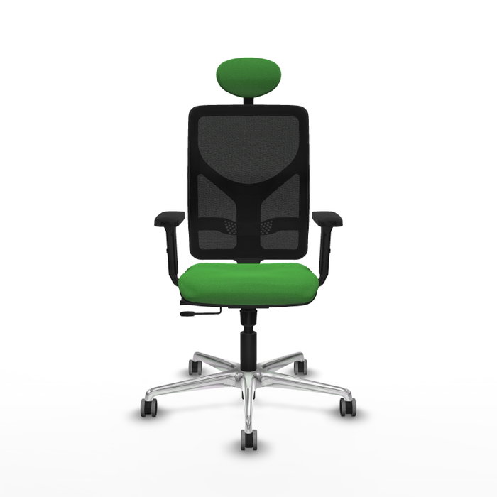 PIQUERAS Y CRESPO Silla de oficina Motilla con mecanismo Sincro/Traslack Verde y Negro
