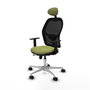 PIQUERAS Y CRESPO Silla de oficina Jorquera con mecanismo Sincro/Traslack Verde oliva y Negro