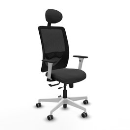 PIQUERAS Y CRESPO Silla de oficina Zulema Gris oscuro y Negro