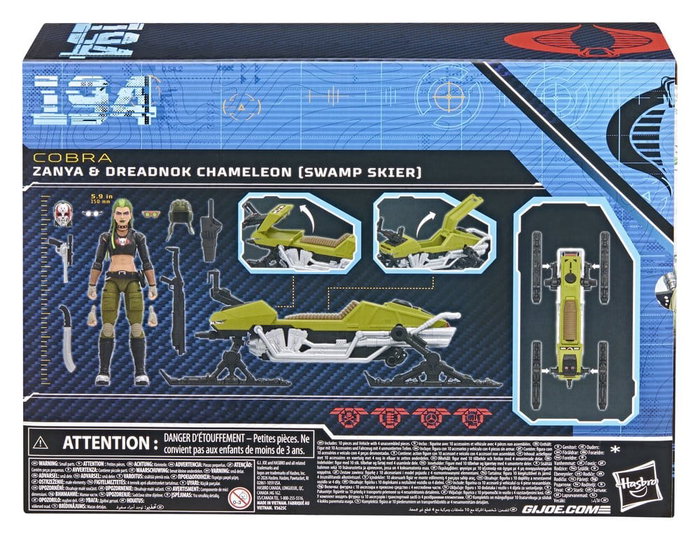 Hasbro G.I. Joe Classified Series Cobra Zanya y Dreadnok Chameleon (Swamp Skier)