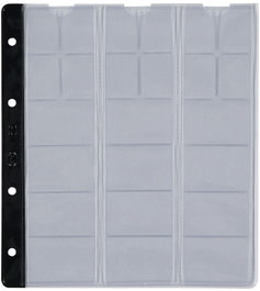 Funda Para Album De Monedas Pardo Con Lomo Rfzo.Negro Especial Euros 12+12 Aloj. (Set de 10)