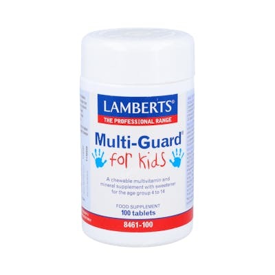 LAMBERTS Multi-Guard For Kids Masticable 100 Comp para Niños 4-14 Años Multivitamínico LAMBERTS Multi-Guard For Kids Masticable 100 Comp para Niños 4-14 Años Multivitamínico