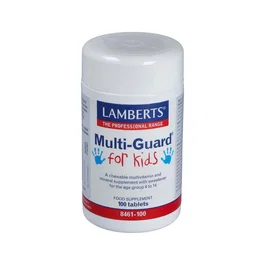 LAMBERTS Multi-Guard For Kids Masticable 100 Comp para Niños 4-14 Años Multivitamínico