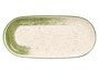 VESSIA - Bandeja Ovalada Patinada Verde de Porcelana para Decoración o Servir - 33 x 15.5 cm (Set de 24)