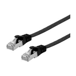 EQUIP 607696 Cable de Red Cat6a U/FTP Plano LSZH 10m Negro con Conectores RJ45 Chapados en Oro
