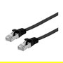 EQUIP Cable de Red Patch Cat6A 10 m U/FTP (STP) Blindado Plano LSZH Negro, Conectores RJ45 Macho Dorados, 10 Gb/s, 607696