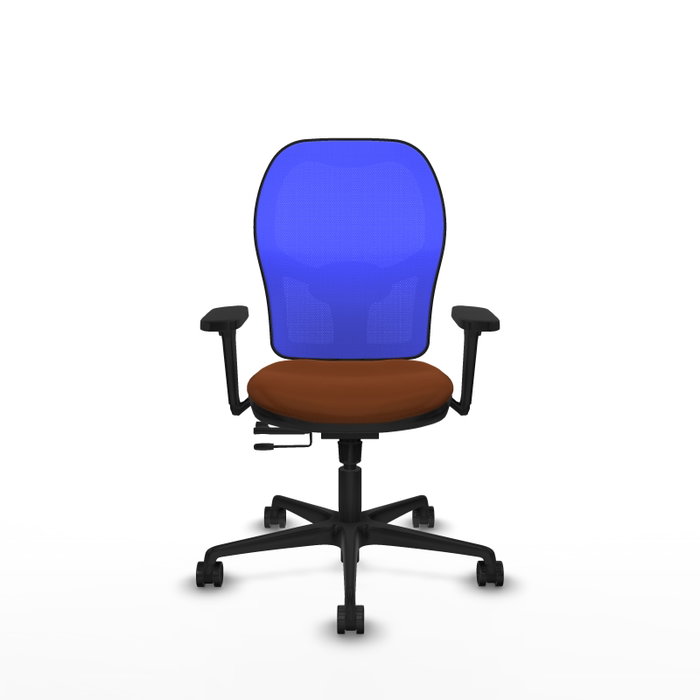 PIQUERAS Y CRESPO Silla de oficina Jorquera con Mecanismo Sincro/Traslack Marrón y Azul PIQUERAS Y CRESPO Silla de oficina Jorquera con Mecanismo Sincro/Traslack Marrón y Azul