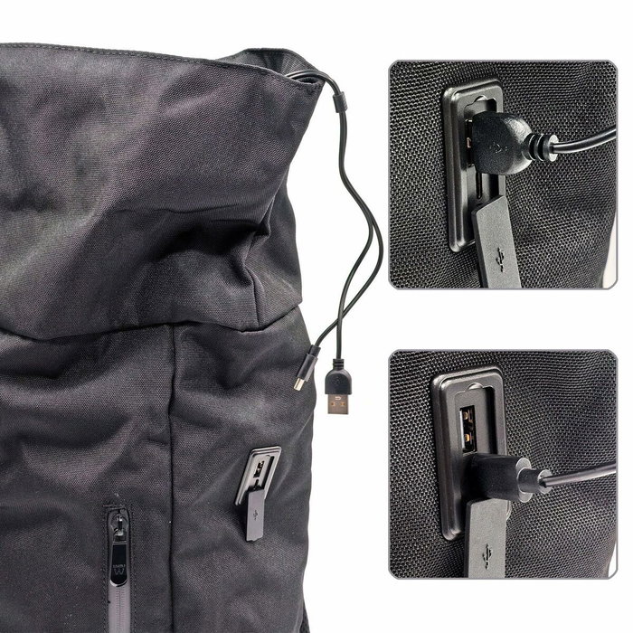 EWENT Trendy Roll EW2536 Mochila para Portátil 17,3 Pulgadas Negra