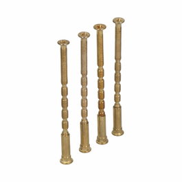 Edm Tornillo pasante multicorte TRN02, M4 x 75 mm, acabado latonado, 4 uds