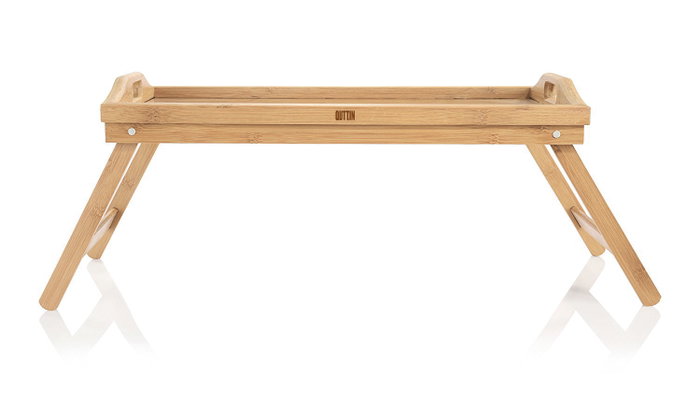 Quttin Mesa de Bambú Auxiliar Plegable 50x30x22 cm
