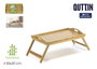 Quttin Mesa de Bambú Auxiliar Plegable 50x30x22 cm