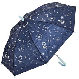 Entre Temps Paraguas Infantil Fosforescente Entre Temps Constelaciones Cohetes Unicornios Arcoiris 69cm