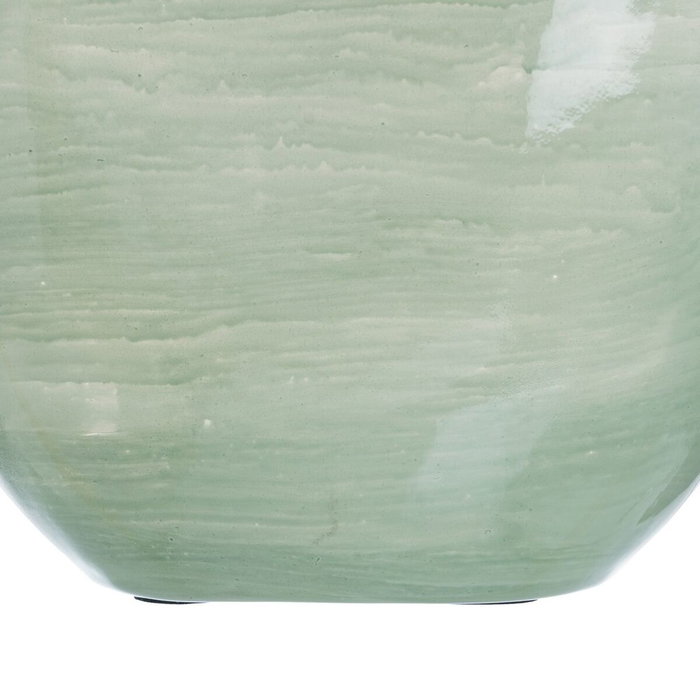 Ixia Botella Decorativa Verde-Plata de Cristal 19 x 13 x 62 cm
