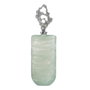 Ixia Botella Decorativa Verde-Plata de Cristal 19 x 13 x 62 cm